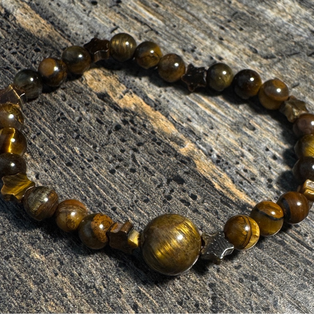 Genuine Tiger’s Eye Beaded Bracelet